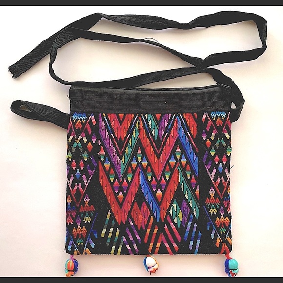 New Authentic Handmade Guatemalan Huipil Convertable Crossbody Handbag & Clutch - Picture 3 of 4